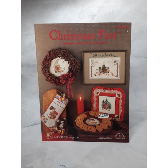 1985 June Grigg Designs Counted Cross Stitch Leaflet Christmas Past - Picture 1 of 8